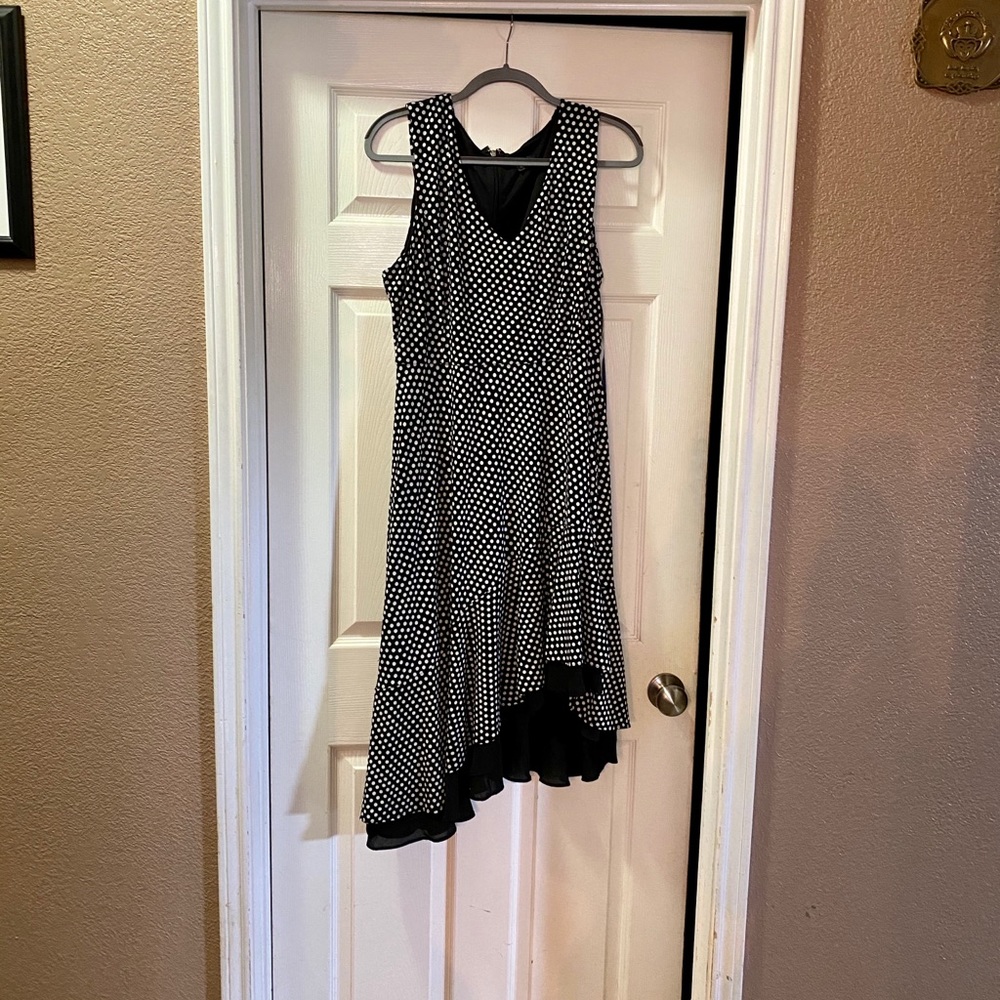 Tommy Hilfiger high-low polka dot dress